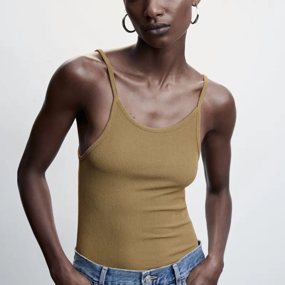 Mango Ribbed Strap Top - Picture 8 of 8